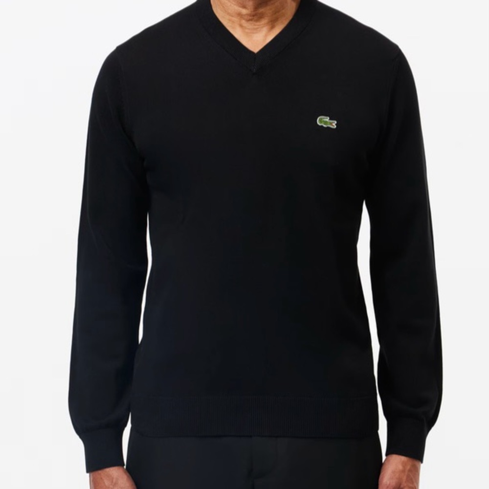 Lacoste V-Neck 100% Cotton Sweater